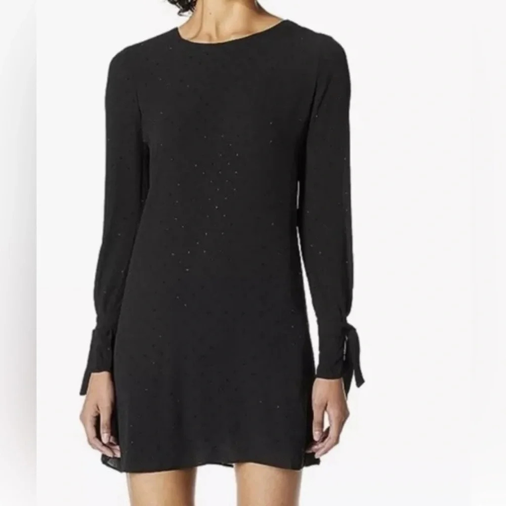 NWT Bailey 44 Anthropologie Women’s 2 Black Electric Boogie Sparkle Sequin Dress - Picture 2 of 12